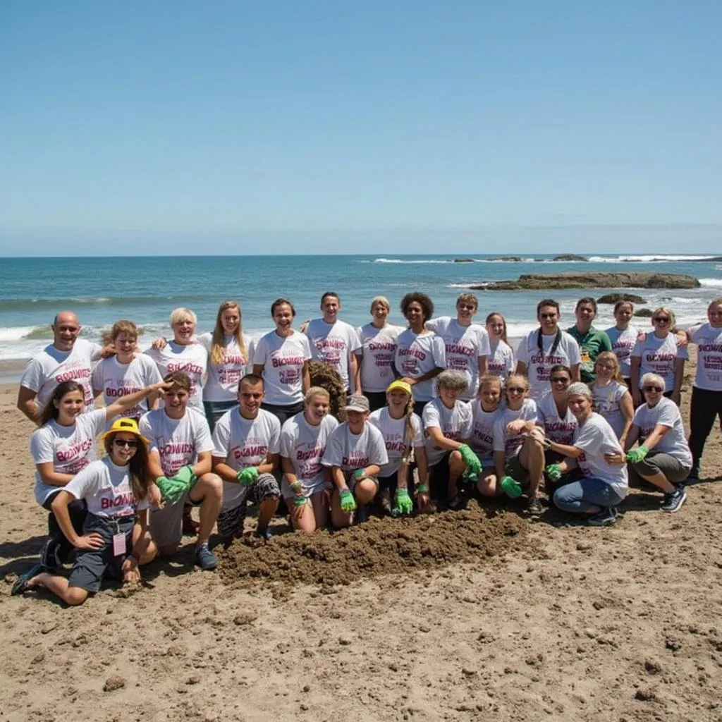 Actividad de limpieza de playas organizada por la empresa
